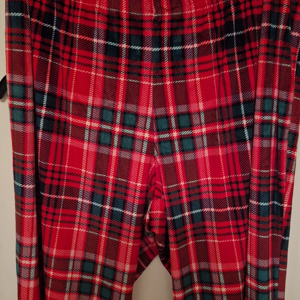 Laura Ashley Red and Green Plaid Womens Pajama Set Sz Large - Picture 4 of 5